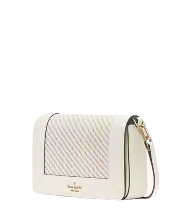 Kate Spade New York Lena Straw Mini Crossbody  Meringue 