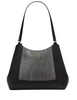 Kate Spade New York Lena Straw Triple Compartment Shoulder Black