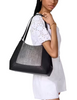 Kate Spade New York Lena Straw Triple Compartment Shoulder Black