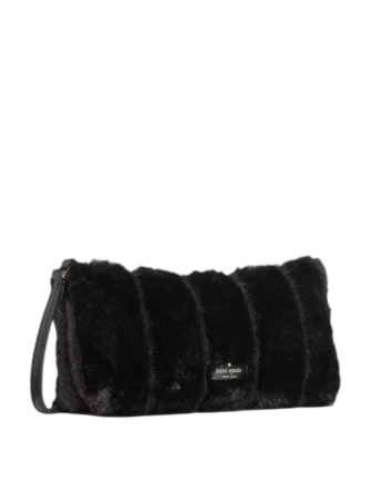 Kate Spade New York Lenox Faux Fur Mini Crossbody Bag Black