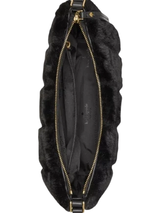 Kate Spade New York Lenox Faux Fur Mini Crossbody Bag Black