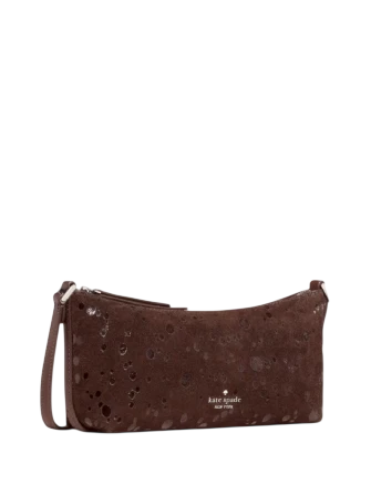 Kate Spade New York Lenox Suede Dots Mini Crossbody Bag Hot Fudge