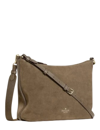 Kate Spade New York Lenox Suede Large Crossbody Bag  Driftwood 