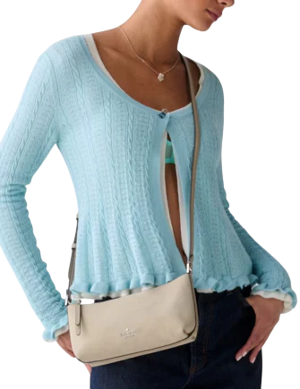 Kate Spade New York Lenox Suede Mini Crossbody Bag Light Sand