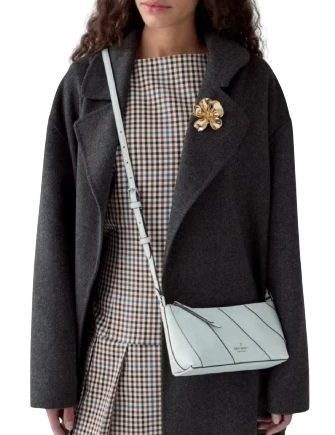 Kate Spade New York Lenox Suede Mix Mini Crossbody Bag  Lake Mist 
