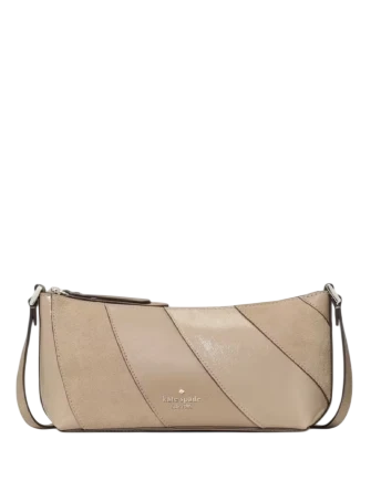 Kate Spade New York Lenox Suede Mix Mini Crossbody Bag Timeless Taupe