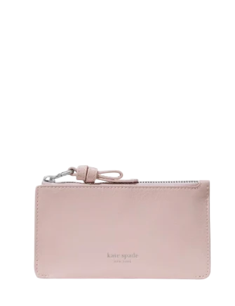 Kate Spade New York Loop Crinkle Patent Zip Card Case Morning Beach