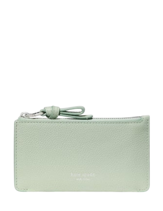 Kate Spade New York Loop East West Zip Card Case Mint Frosting 