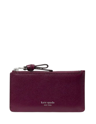 Kate Spade New York Loop East West Zip Card Case Purple Agate