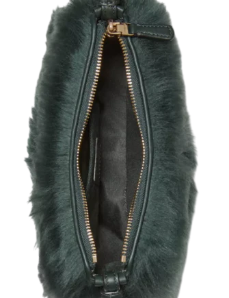 Kate Spade New York Loop Shearling Crossbody Deep Evergreen