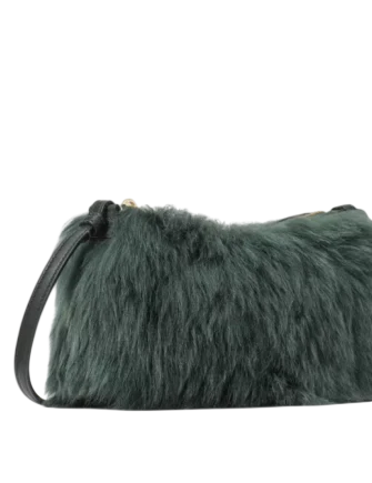 Kate Spade New York Loop Shearling Crossbody Deep Evergreen