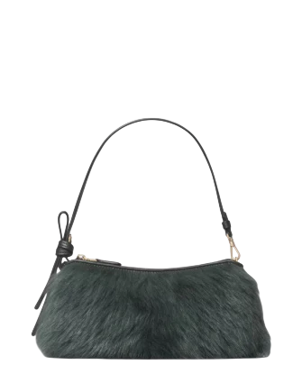 Kate Spade New York Loop Shearling Pochette Deep Evergreen