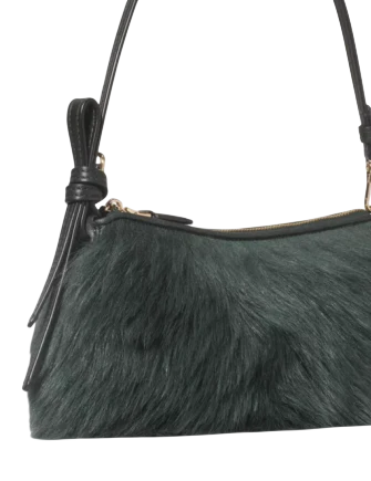 Kate Spade New York Loop Shearling Pochette Deep Evergreen