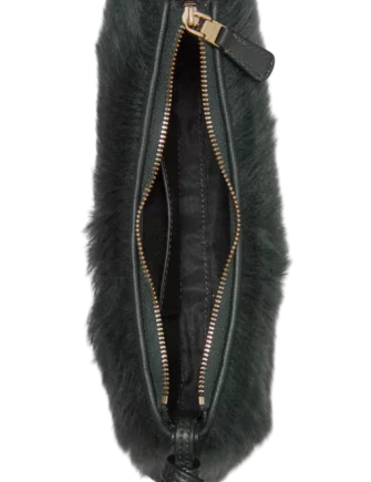 Kate Spade New York Loop Shearling Pochette Deep Evergreen