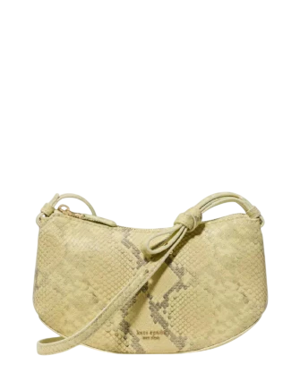 Kate Spade New York Loop Snake Embossed Crossbody Bag Pale Citron