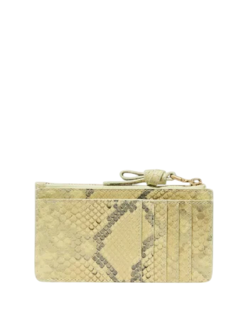 Kate Spade New York Loop Snake Embossed Zip Card Case Pale Citron