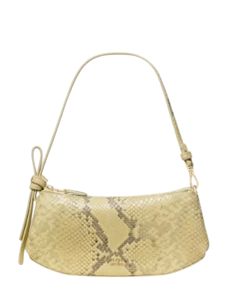 Kate Spade New York Loop Snake Emossed Pochette Bag Pale Citron