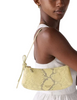Kate Spade New York Loop Snake Emossed Pochette Bag Pale Citron