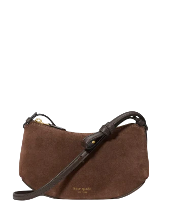 Kate Spade New York Loop Suede Crossbody Hot Fudge 
