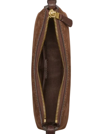 Kate Spade New York Loop Suede Crossbody Hot Fudge 