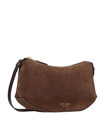 Kate Spade New York Loop Suede Crossbody Hot Fudge 
