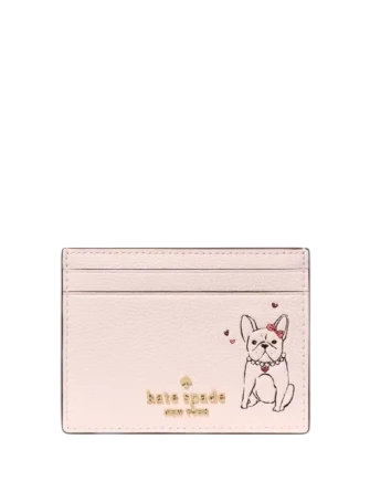 Kate Spade New York Lottie Frenchie Small Slim Card Holder Light Rosebud