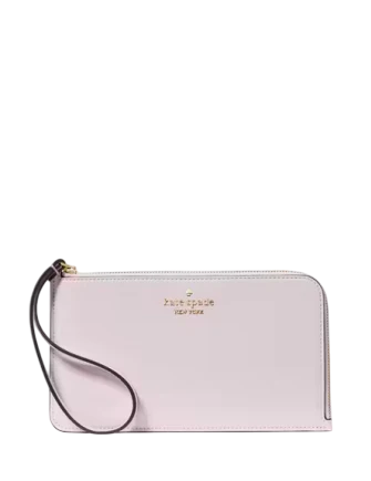 Kate Spade New York Lucy Crinkle Patent Medium L-zip Wristlet Lilac Moonlight