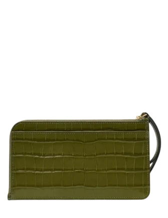 Kate Spade New York Lucy Croc Embossed Medium Wristlet Enchanted Green