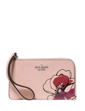 Kate Spade New York Lucy Floral Small Wristlet Rose Smoke