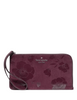 Kate Spade New York Lucy Floral Suede Medium Wristlet Deep Cherry