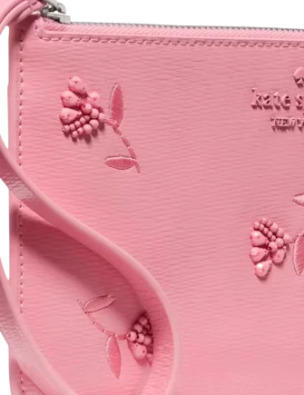 Kate Spade New York Lucy Floral Wristlet Grapefruit Soda