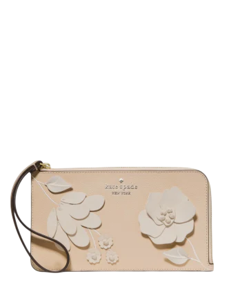 Kate Spade New York Lucy Floral Wristlet  Milk Glass 