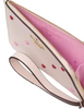 Kate Spade New York Lucy Heart Studs Small L-zip Wristlet  Powdered Sugar 