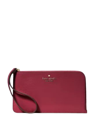 Kate Spade New York Lucy Medium L-Zip Wristlet Red Jam