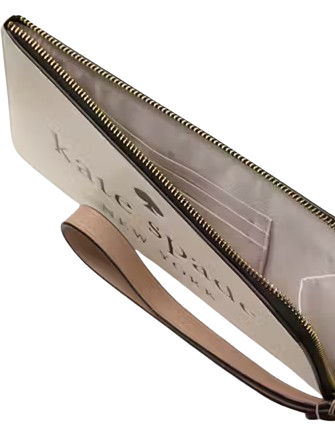 Kate Spade New York Lucy Medium L-zip Wristlet  Toasted Hazelnut 
