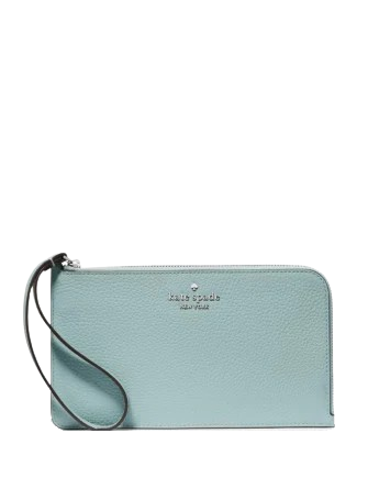 Kate Spade New York Lucy Pebbled Leather Medium L-zip Wristlet