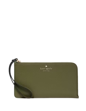 Kate Spade New York Lucy Pebbled Leather Medium L-zip Wristlet