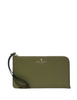 Kate Spade New York Lucy Pebbled Leather Medium L-zip Wristlet Enchanted Green