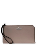 Kate Spade New York Lucy Pebbled Leather Medium L-zip Wristlet Mineral Grey