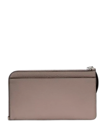 Kate Spade New York Lucy Pebbled Leather Medium L-zip Wristlet Mineral Grey