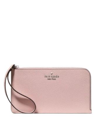 Kate Spade New York Lucy Pebbled Leather Medium L-zip Wristlet