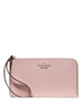 Kate Spade New York Lucy Pebbled Leather Medium L-zip Wristlet Tutu Pink