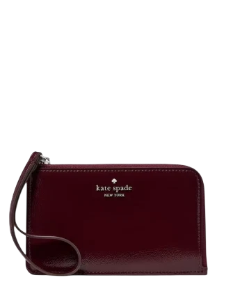 Kate Spade New York Lucy Shiny Small Wristlet Grenache