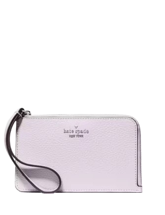 Kate Spade New York Lucy Small Card Holder Wristlet Light Frozen Lilac