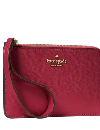 Kate Spade New York Lucy Small L-zip Card Holder Wristlet Red Jam