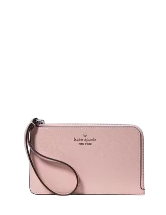 Kate Spade New York Lucy Small L-zip Card Holder Wristlet Tutu Pink 