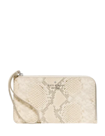 Kate Spade New York Lucy Snake Wristlet Natural