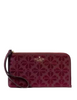 Kate Spade New York Lucy Spade Flower Embroidered Medium L-zip Wristlet Dark Merlot