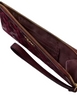 Kate Spade New York Lucy Spade Flower Embroidered Medium L-zip Wristlet Dark Merlot