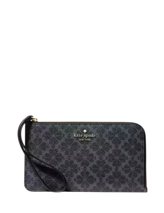 Kate Spade New York Lucy Spade Flower Medium L-zip Wristlet